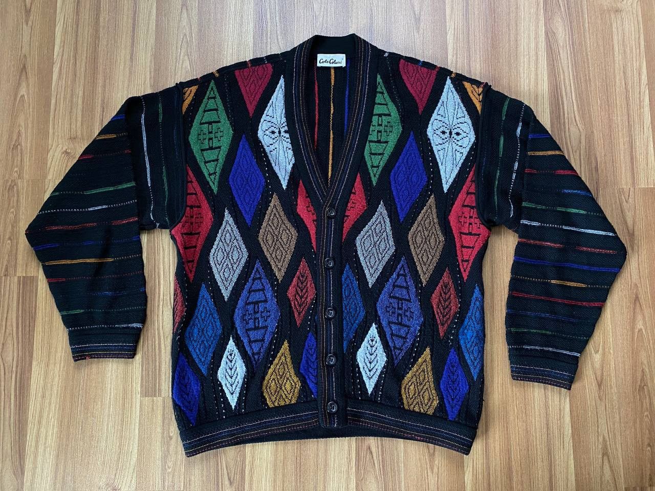 Vintage Carlo Colucci Cardigan Sweater Coogi Style Missioni