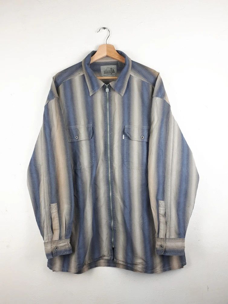 Vintage Levis Silver Tab Striped Tartan Zip Up Jacket