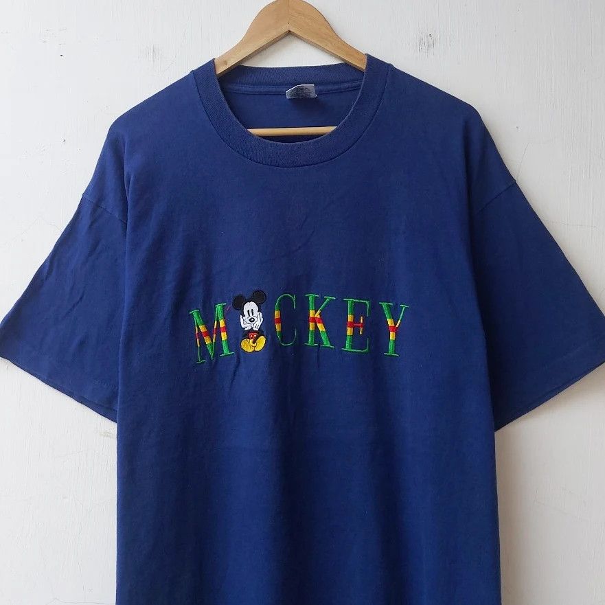 Disney × Mickey Mouse × Vintage Vintage 90s The Walt Disney Mickey Mouse Embroidery Tshirt Size US XL / EU 56 / 4 - 2 Thumbnail