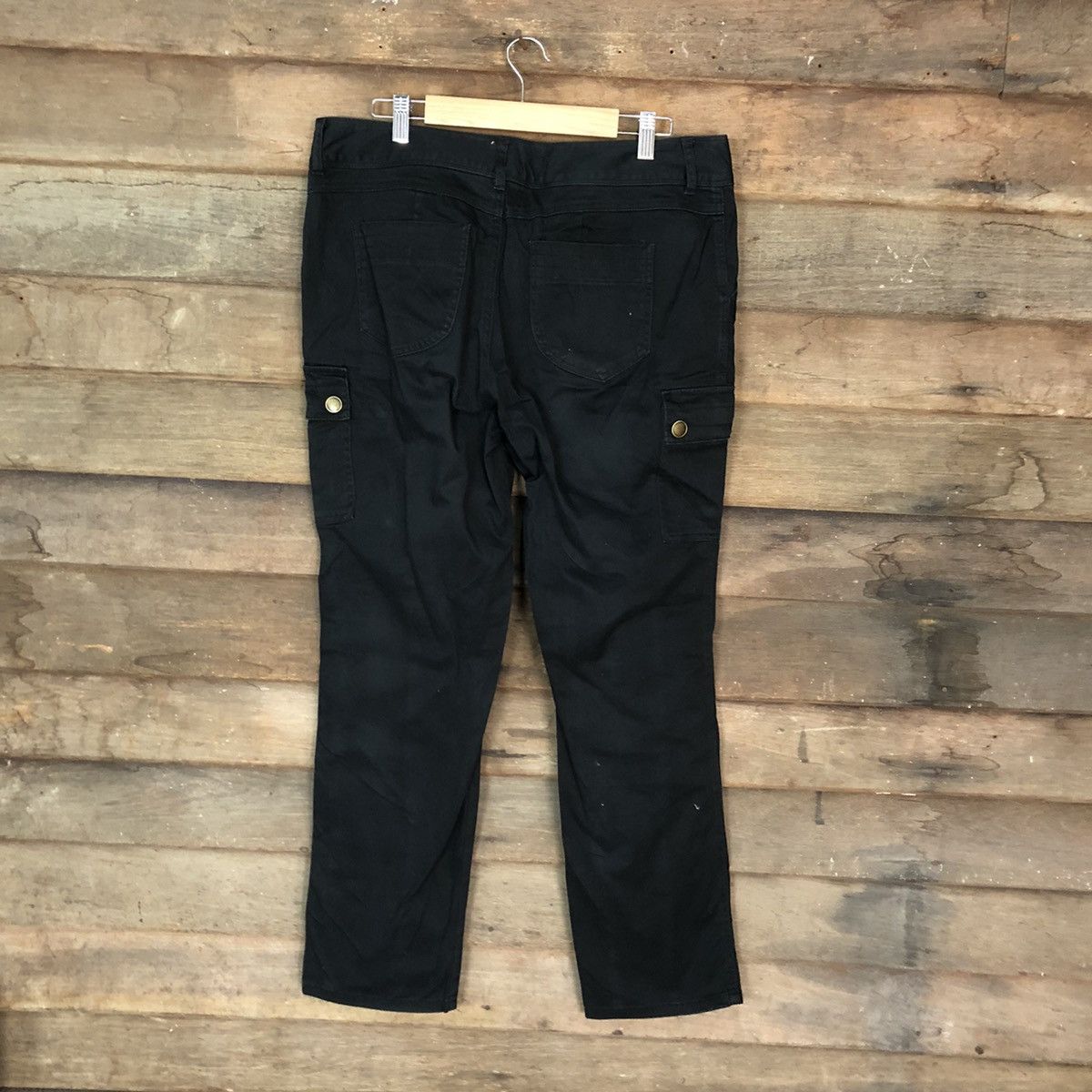 Japanese Brand Hop Kins Black streetwear multi pocket Cargo Pants #4481 Size US 33 - 11 Thumbnail