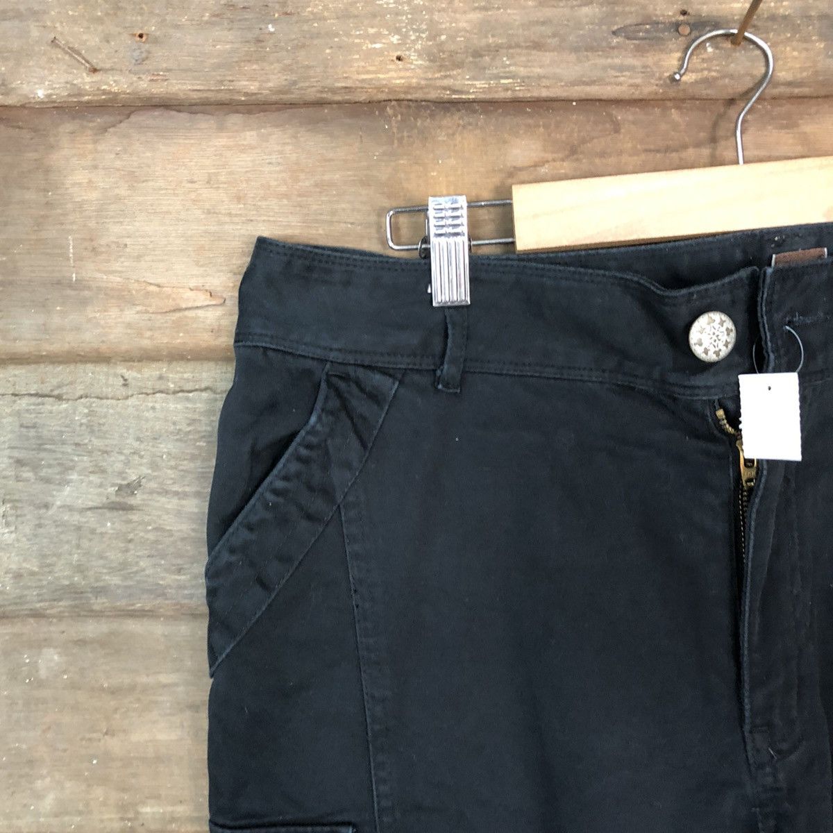 Japanese Brand Hop Kins Black streetwear multi pocket Cargo Pants #4481 Size US 33 - 4 Thumbnail