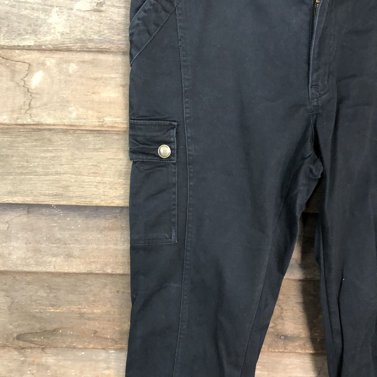 Japanese Brand Hop Kins Black streetwear multi pocket Cargo Pants #4481 Size US 33 - 6 Thumbnail
