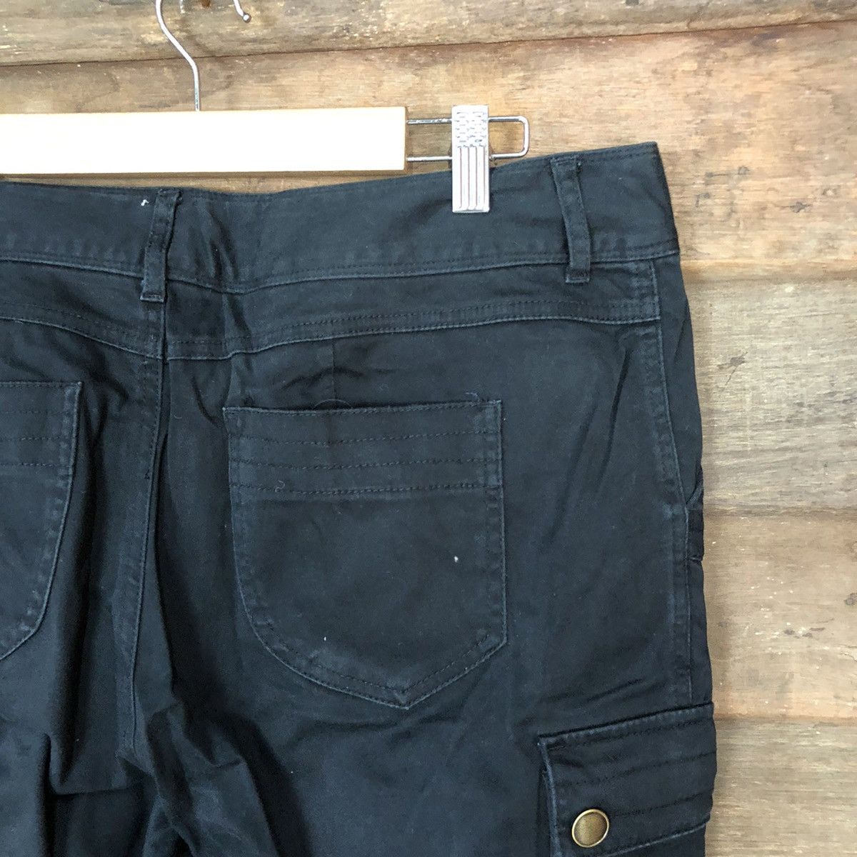 Japanese Brand Hop Kins Black streetwear multi pocket Cargo Pants #4481 Size US 33 - 15 Thumbnail