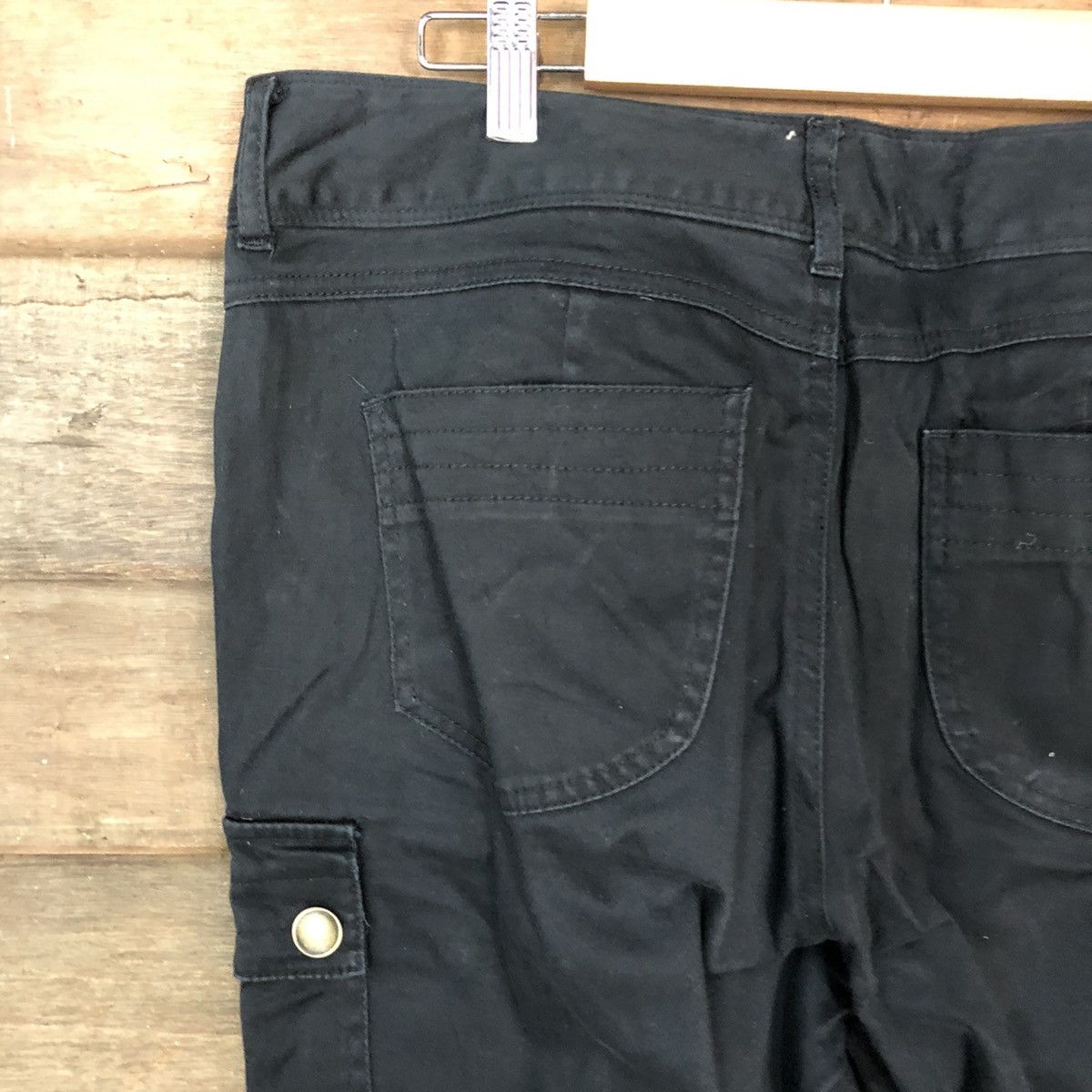 Japanese Brand Hop Kins Black streetwear multi pocket Cargo Pants #4481 Size US 33 - 14 Thumbnail