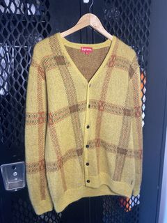 Supreme Plaid Mohair Cardigan | Grailed