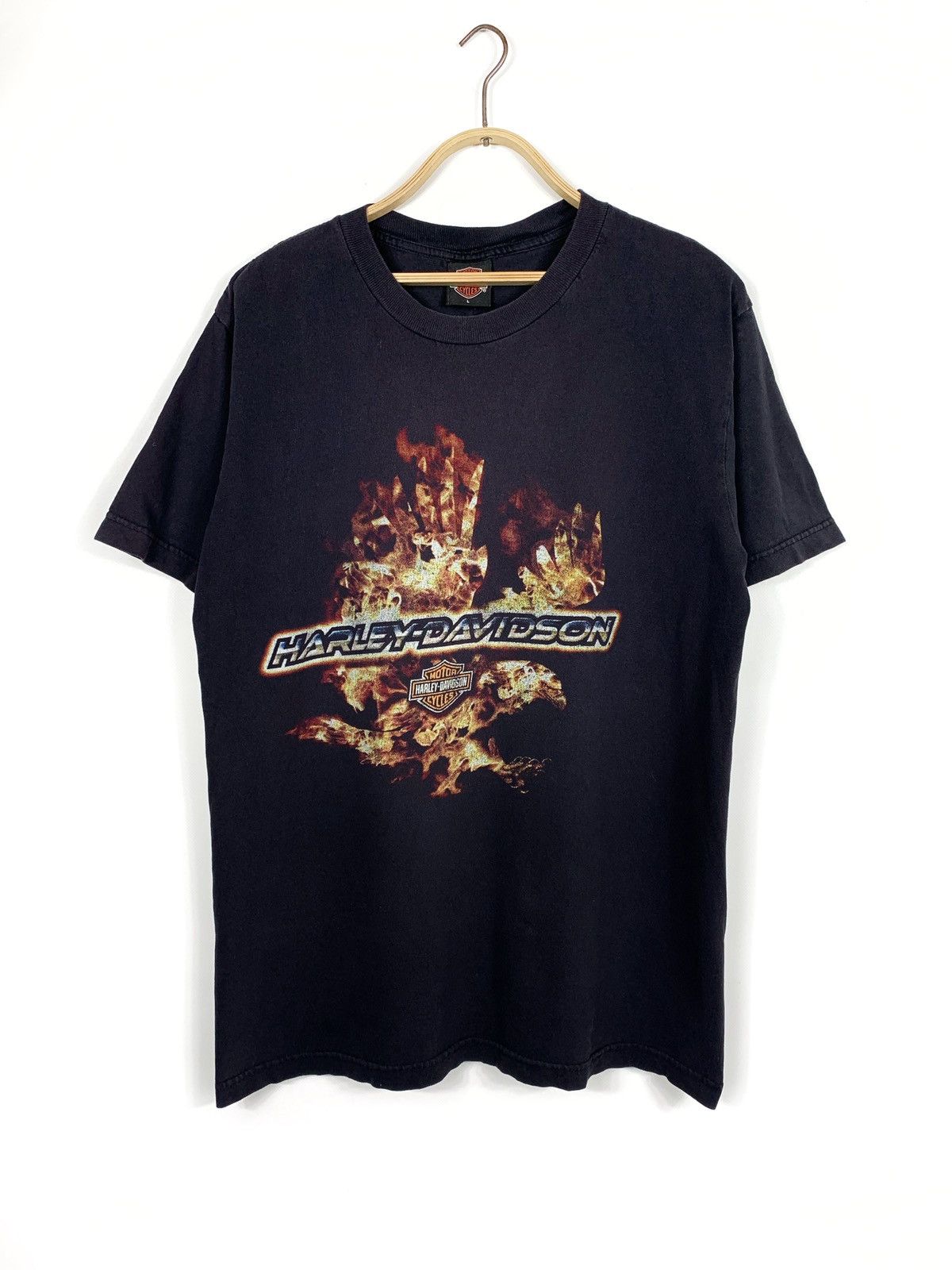 Harley Davidson Harley Davidson Somerset England t-shirts 2005 fire print Size US L / EU 52-54 / 3 - 1 Thumbnail