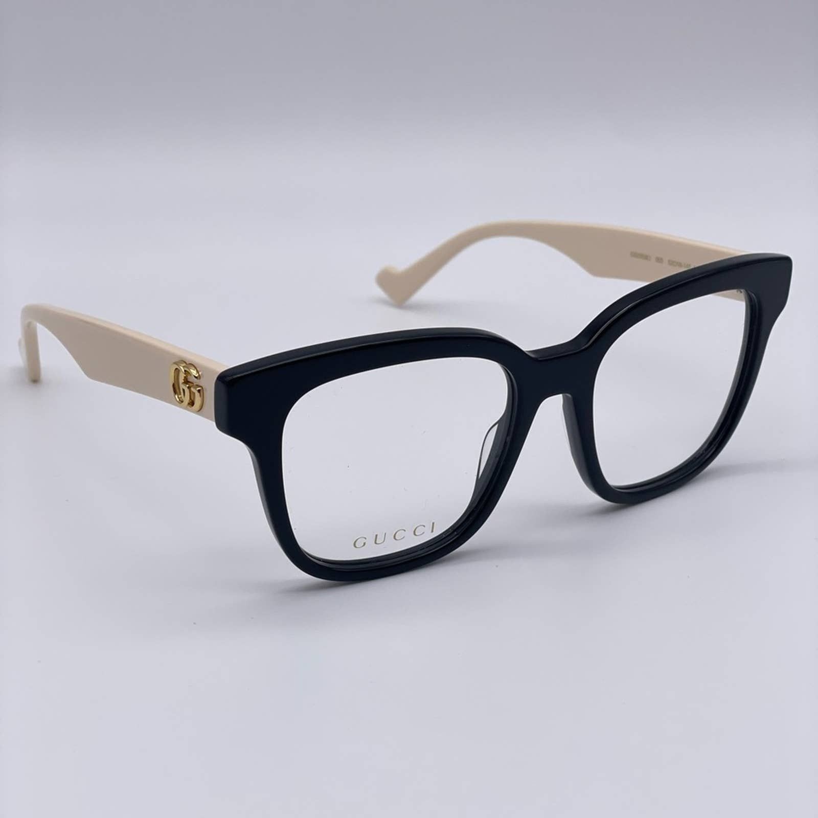 BRAND outlet NEW GUCCI GG0958O 005 Black/White Transparent Women Eyeglasses