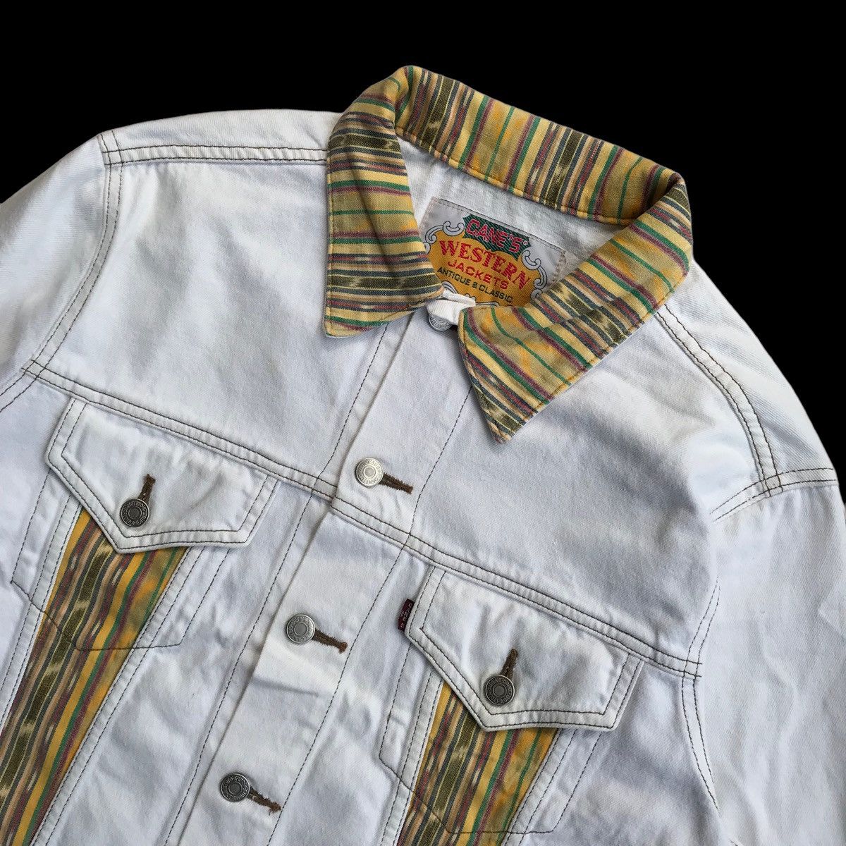 Japanese Brand × Sugar Cane Vtg Cane's Western Navajo Trucker Denim Jacket Size US M / EU 48-50 / 2 - 2 Thumbnail