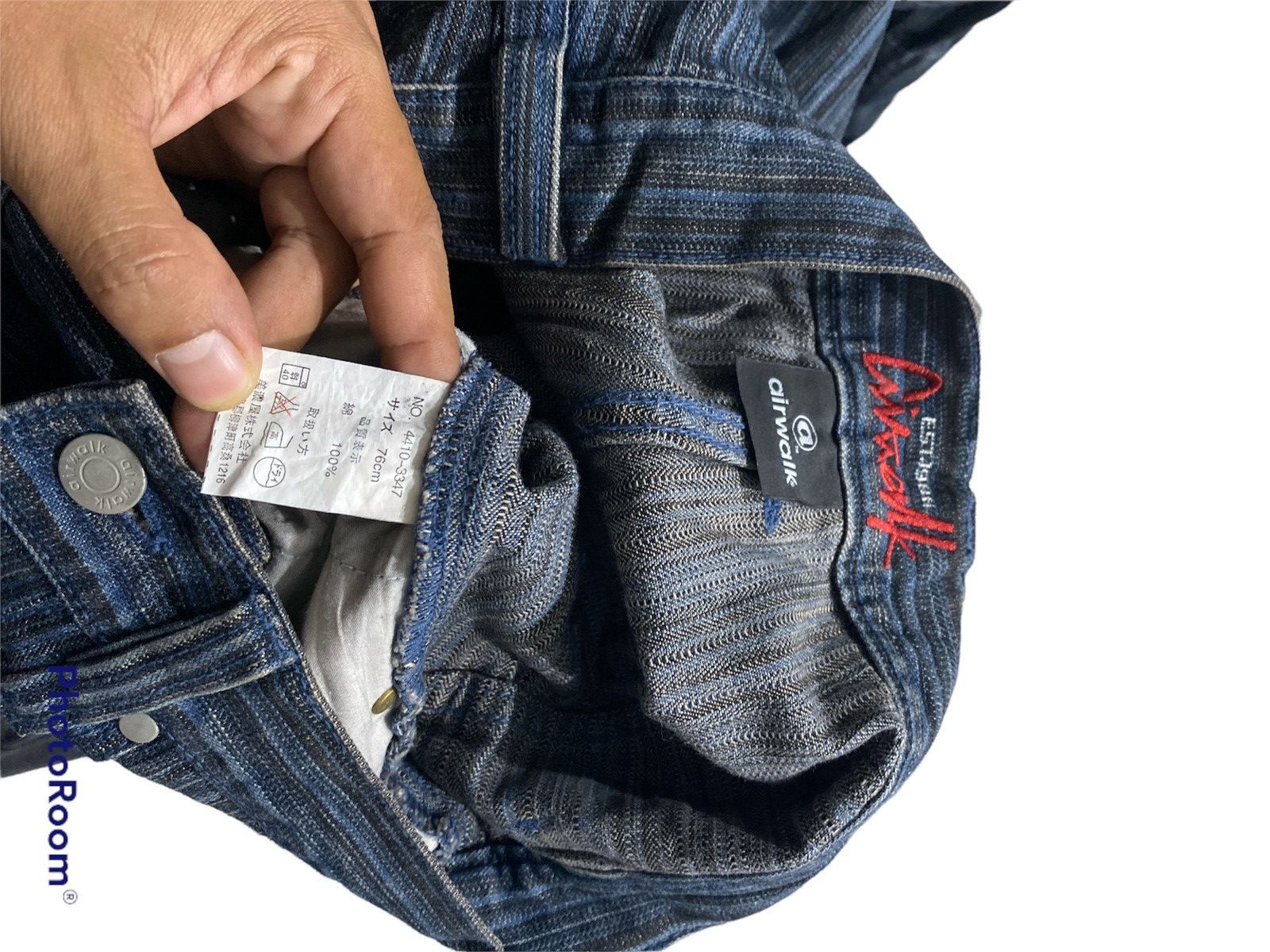 Airwalk Baggy Jeans Vintage Airwalk Pinstripes Distressed p117 Size US 30 / EU 46 - 4 Thumbnail