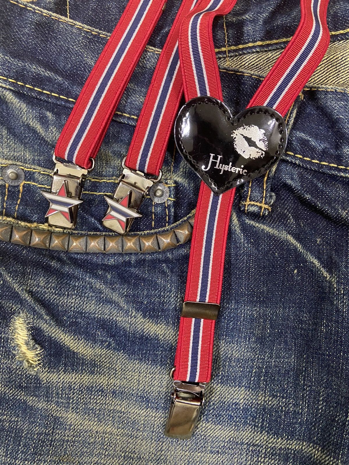 Hysteric Glamour GRAIL🔥OG 90s Hysteric Glamour Anarchy Chaos Suspender Size ONE SIZE - 2 Thumbnail