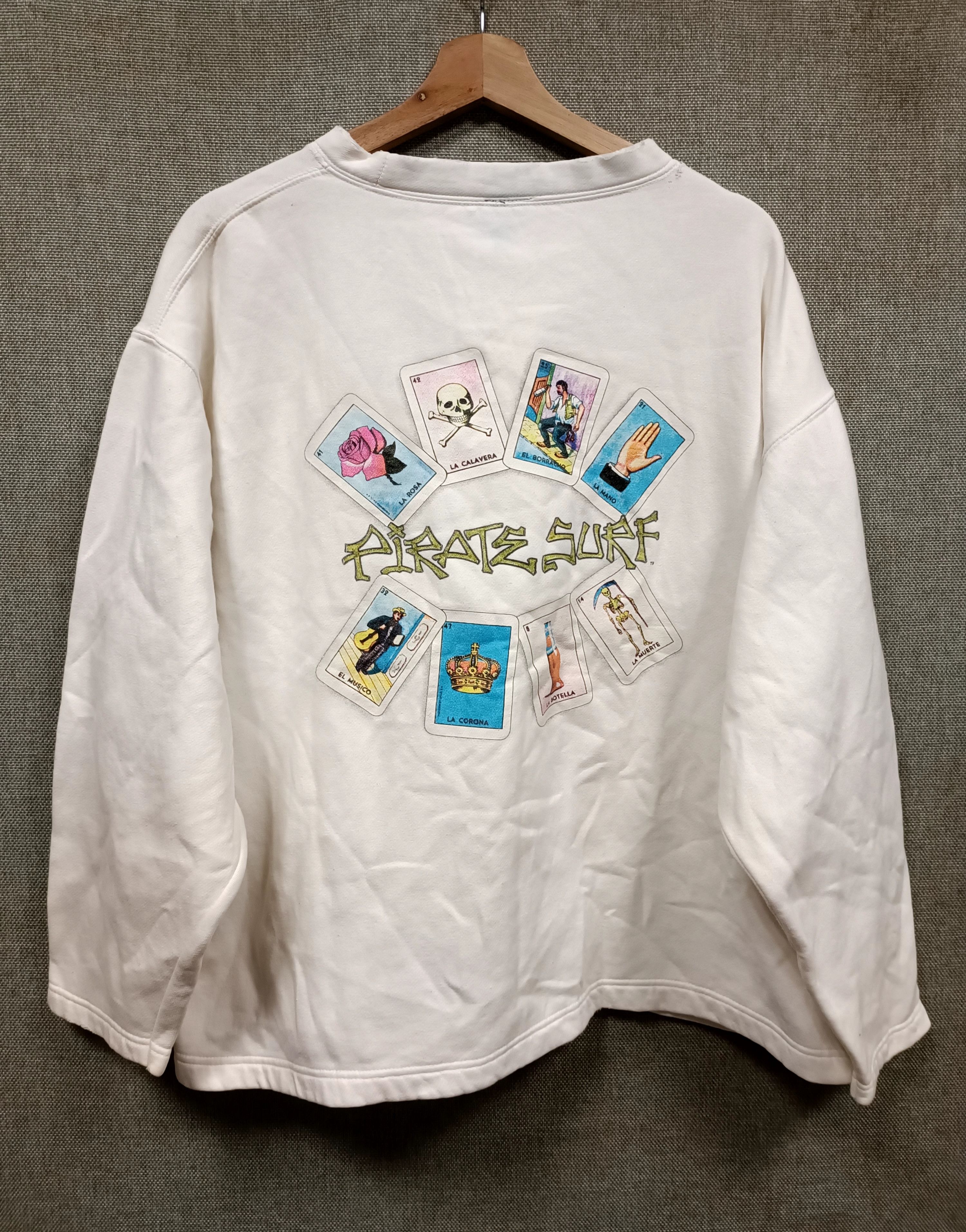 Vintage vintage sweatshirt Pirate Surf very rare Size US XL / EU 56 / 4 - 1 Thumbnail