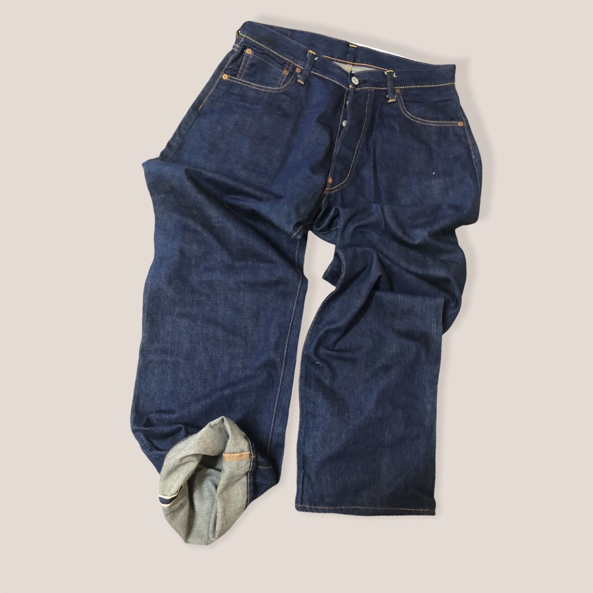 Evisu Vintage Evisu Lot No2 Redline Denim Big Logo Size US 34 / EU 50 - 2 Thumbnail
