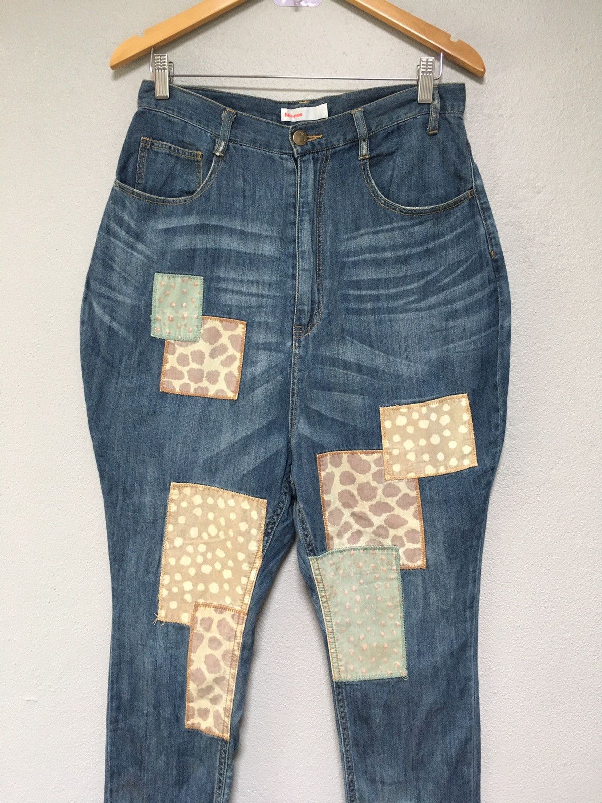 ne net by issey miyake patchwork ballon jeans