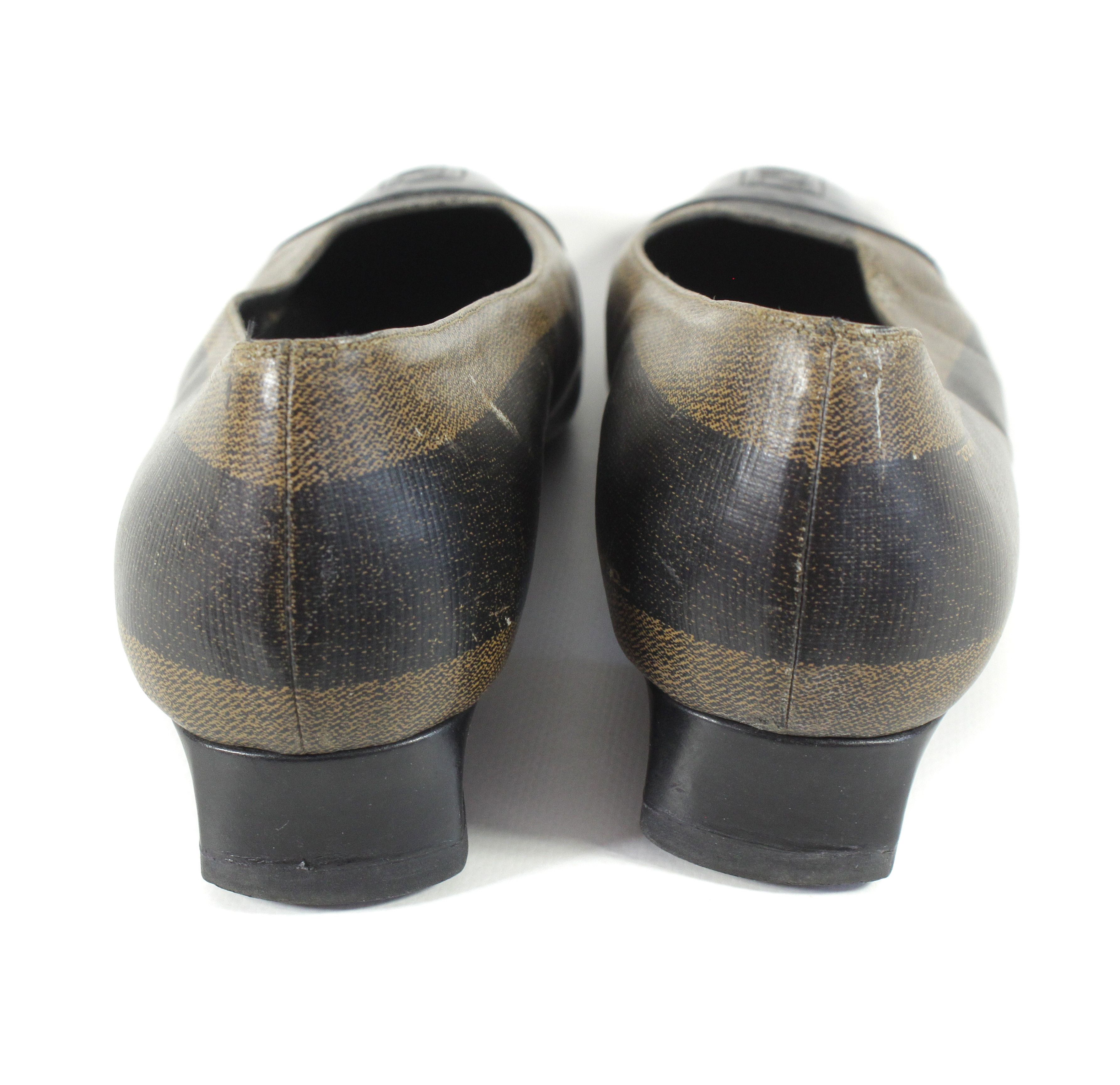 Fendi 90S Logo Shoes Vintage Size US 6 / IT 36 - 4 Thumbnail