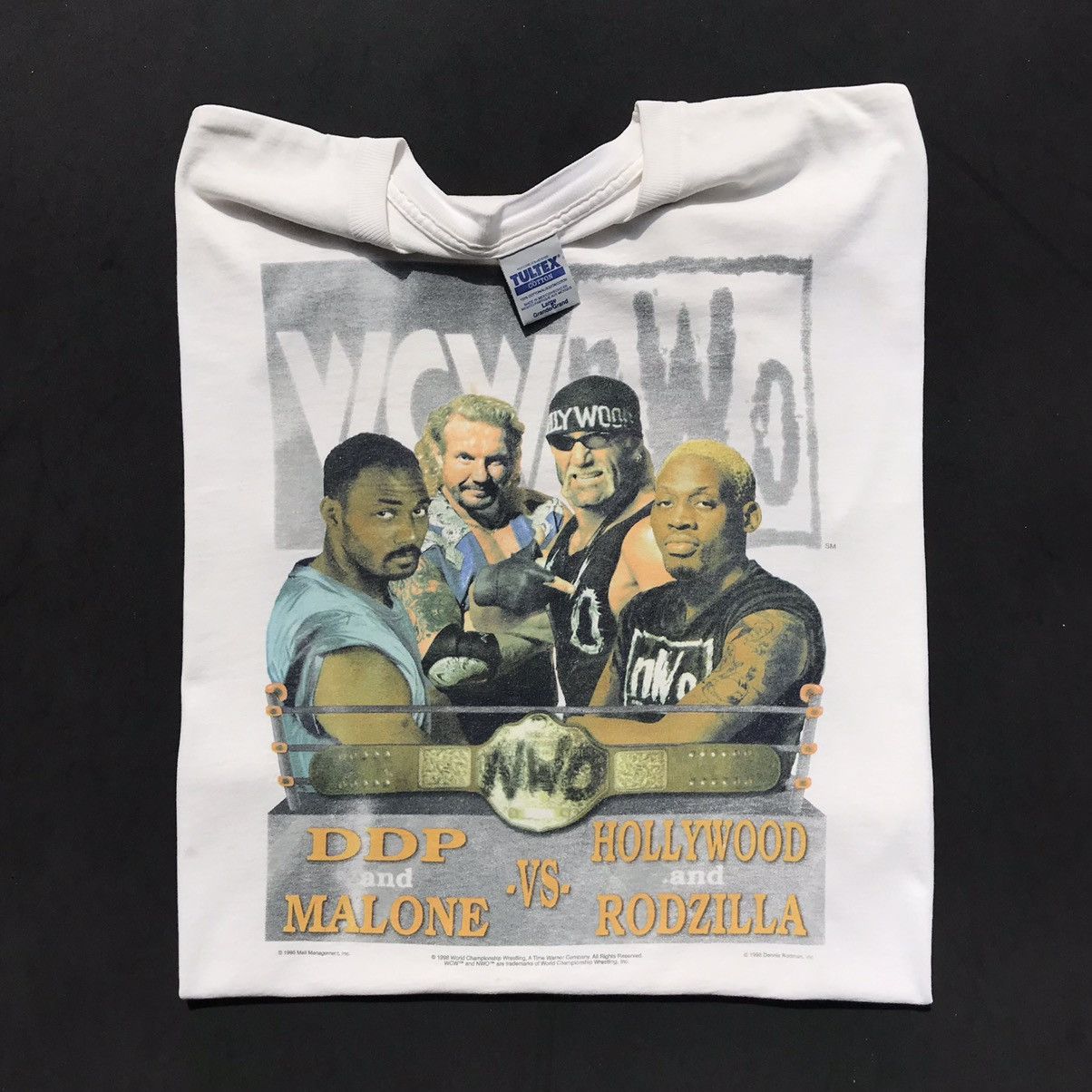 Vintage 1998 WCW NWO DDP & Malone VS Hollywood Rodzilla Tee