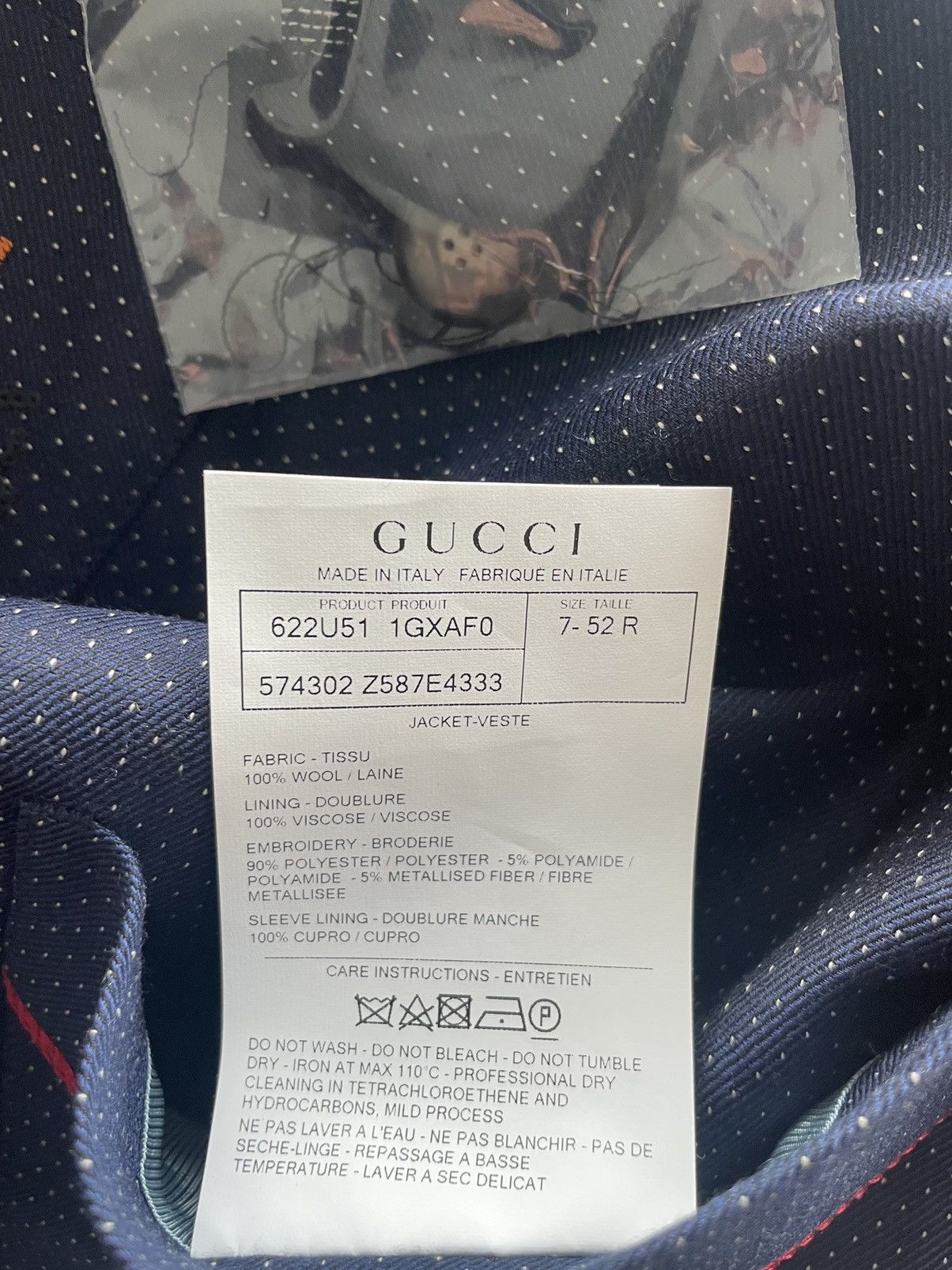 Gucci $3K Value Super Rare Runway Gucci Wool Track Suit Blazer Size 54L - 18 Thumbnail