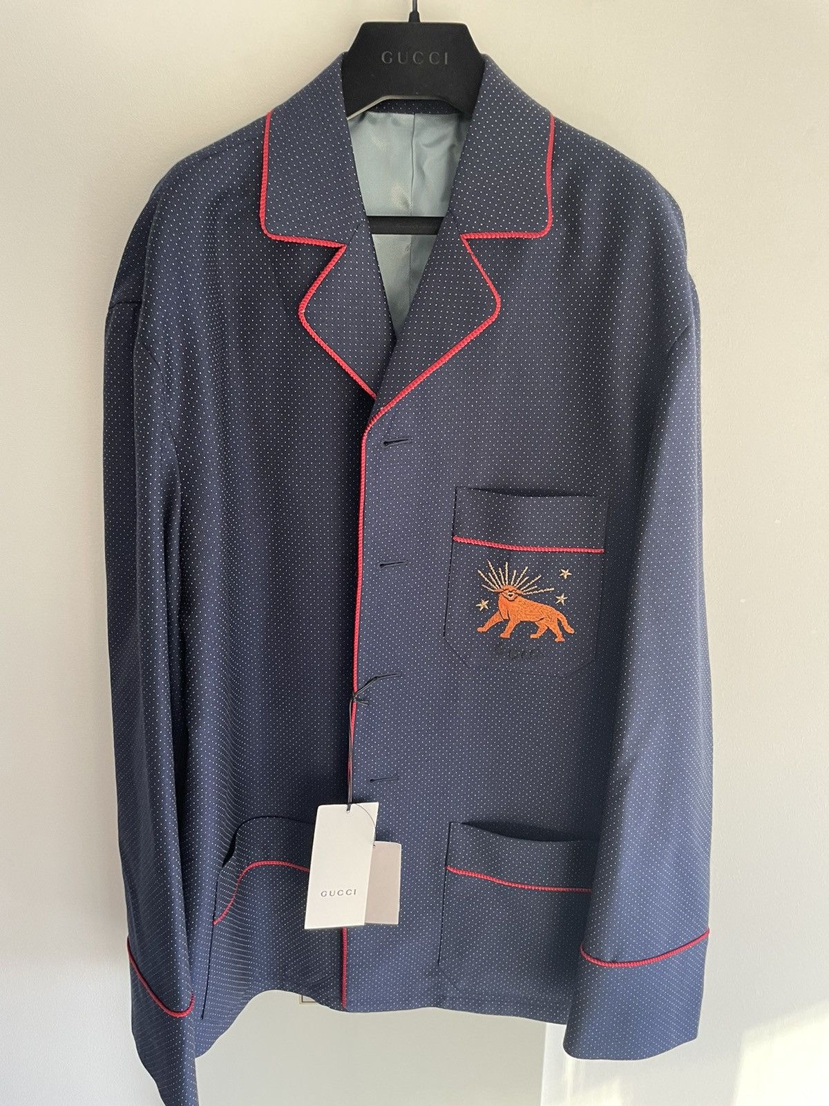 Gucci $3K Value Super Rare Runway Gucci Wool Track Suit Blazer Size 54L - 1 Thumbnail