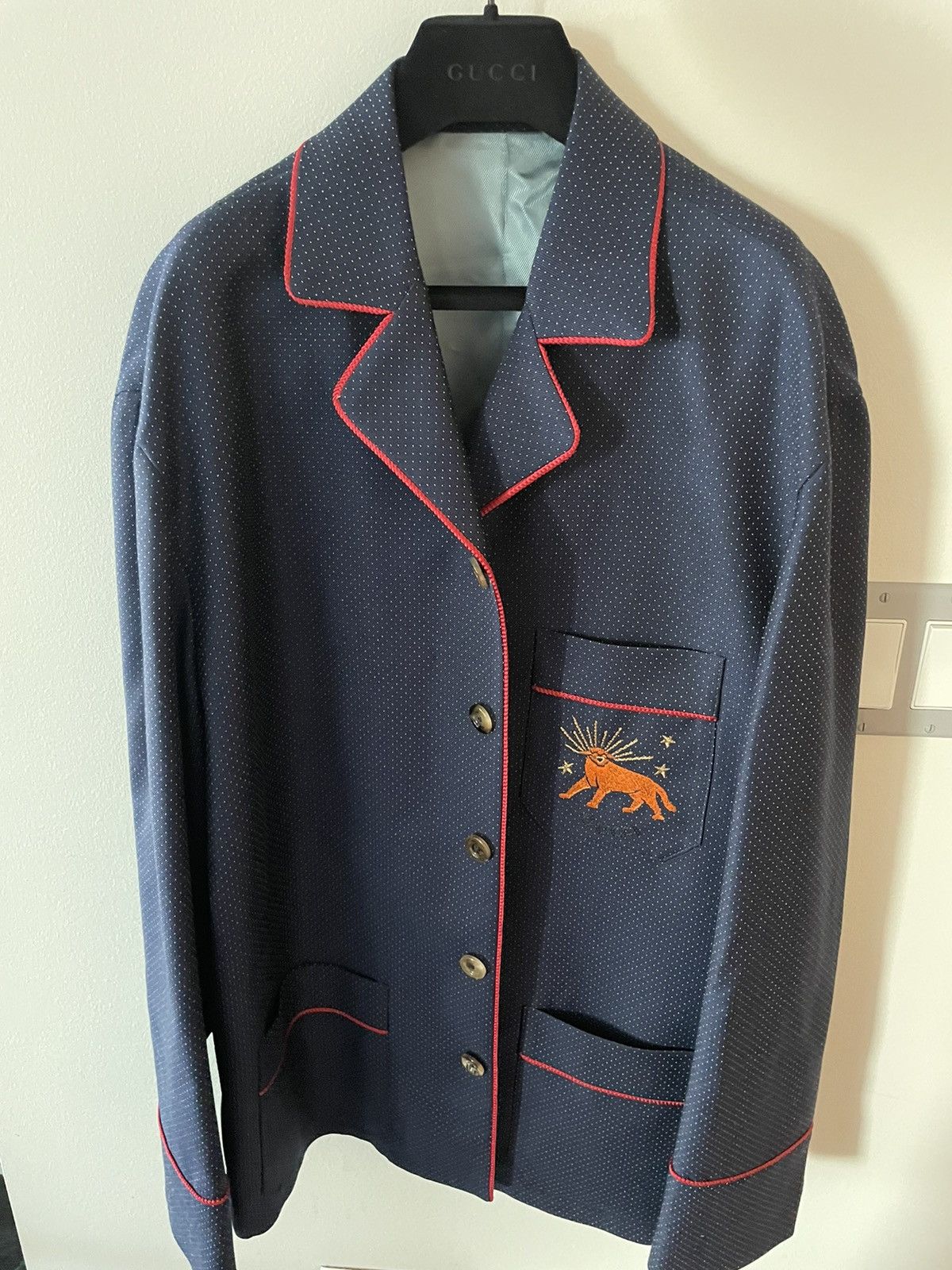 Gucci $3K Value Super Rare Runway Gucci Wool Track Suit Blazer Size 54L - 8 Thumbnail