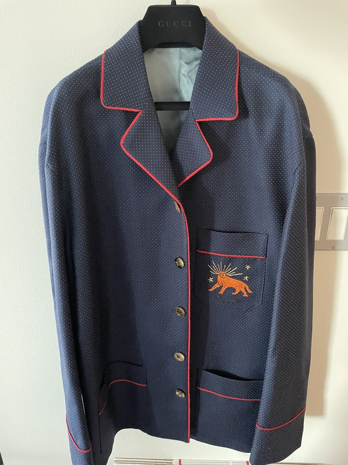 Gucci $3K Value Super Rare Runway Gucci Wool Track Suit Blazer Size 54L - 6 Thumbnail