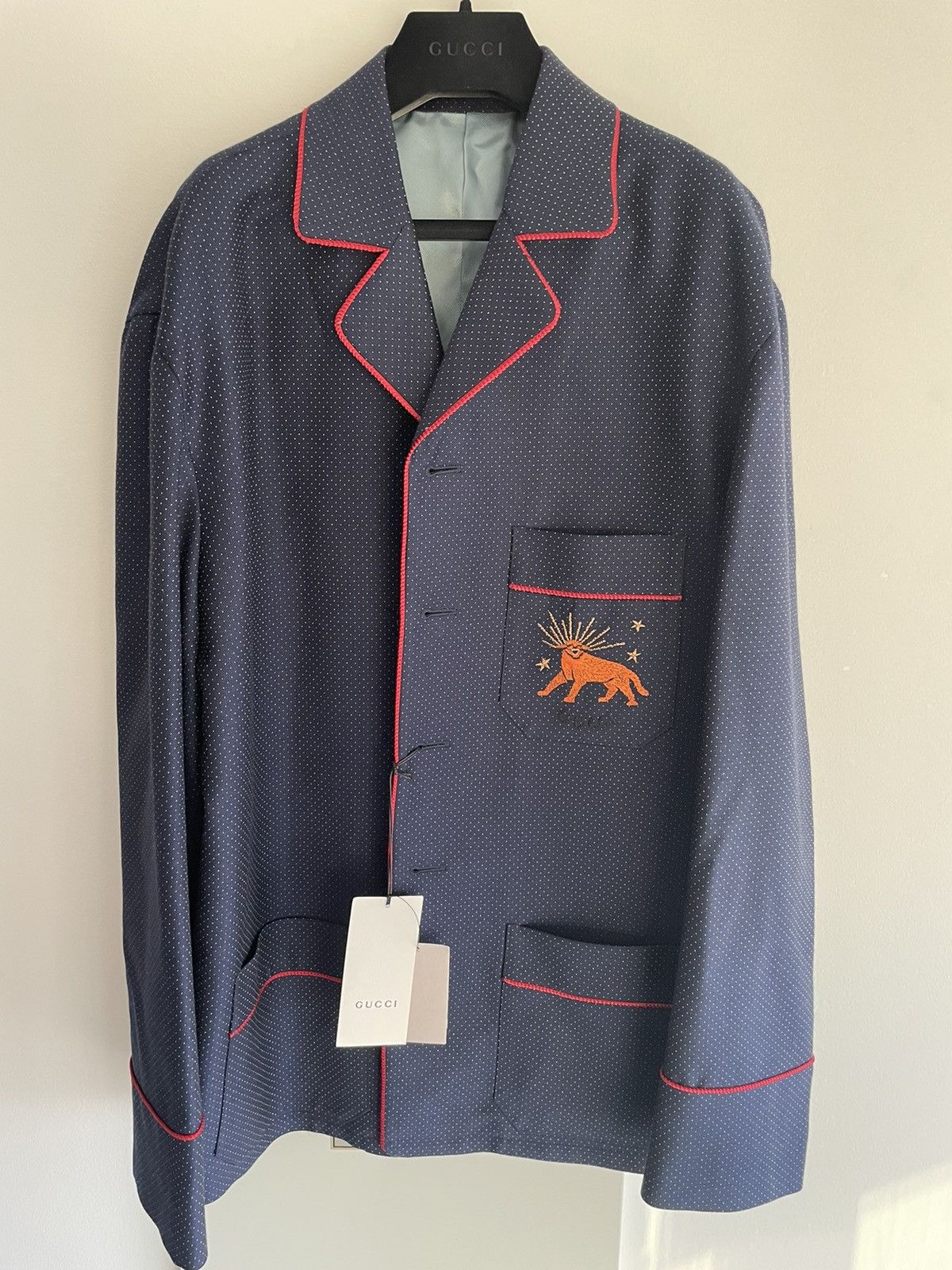 Gucci $3K Value Super Rare Runway Gucci Wool Track Suit Blazer Size 54L - 3 Thumbnail