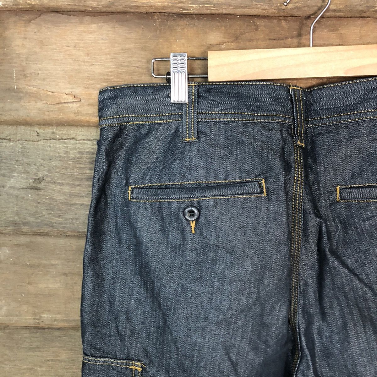 Japanese Brand Prid Wear Dark blue multipocket Cargo Pants #4501 Size US 32 / EU 48 - 14 Thumbnail