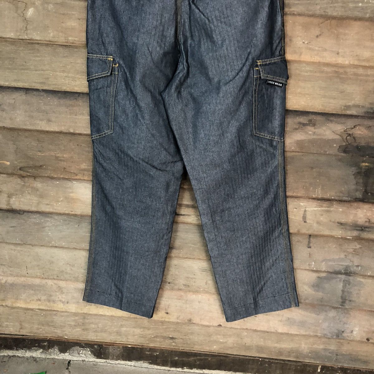Japanese Brand Prid Wear Dark blue multipocket Cargo Pants #4501 Size US 32 / EU 48 - 13 Thumbnail