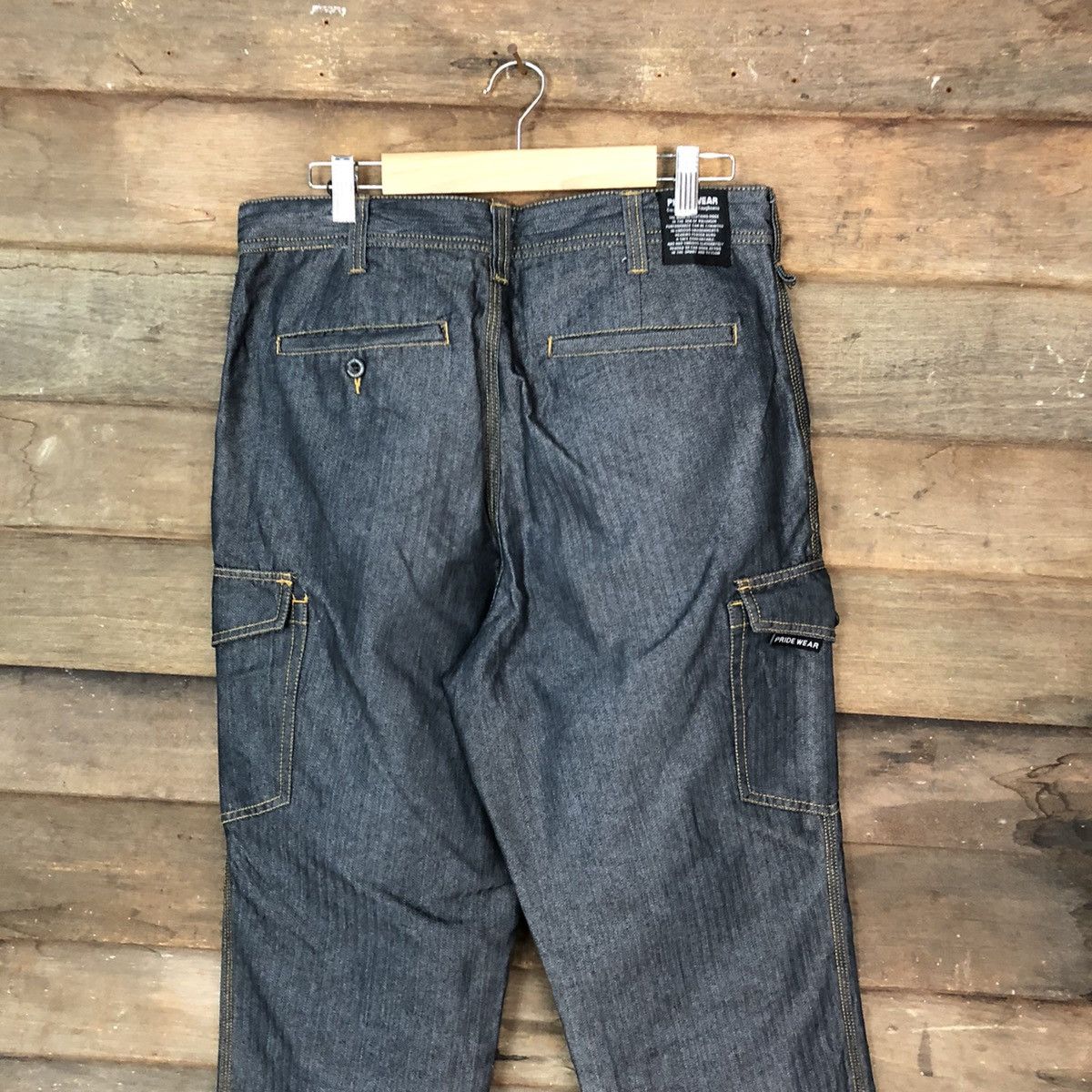 Japanese Brand Prid Wear Dark blue multipocket Cargo Pants #4501 Size US 32 / EU 48 - 12 Thumbnail