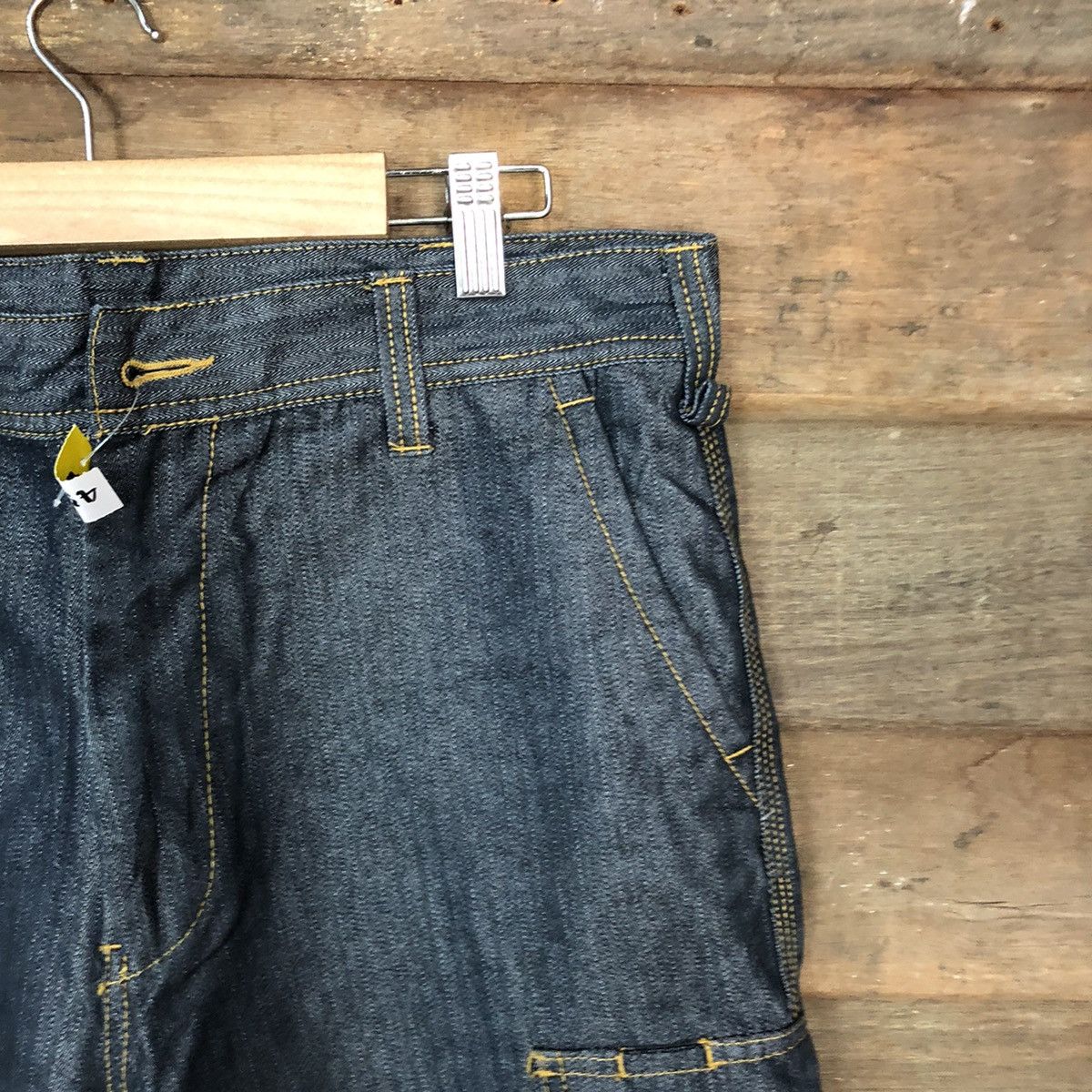 Japanese Brand Prid Wear Dark blue multipocket Cargo Pants #4501 Size US 32 / EU 48 - 5 Thumbnail