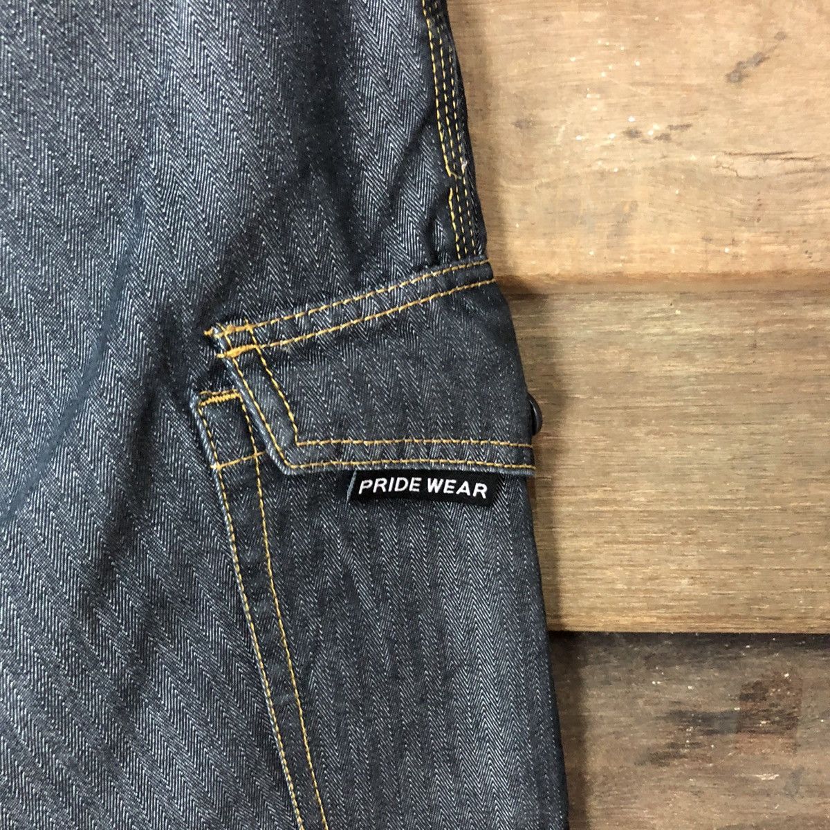 Japanese Brand Prid Wear Dark blue multipocket Cargo Pants #4501 Size US 32 / EU 48 - 16 Thumbnail