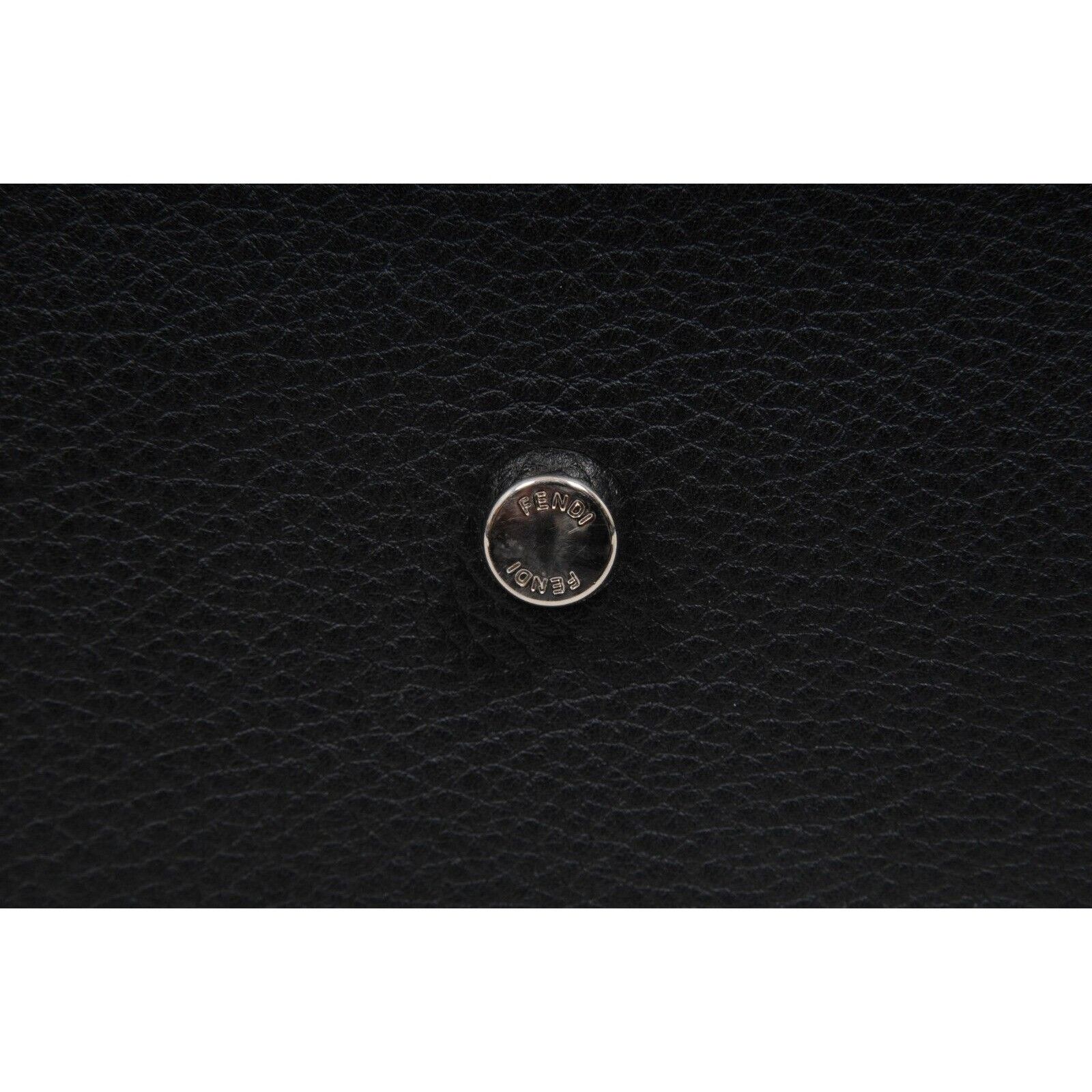 Fendi Peekaboo Satchel Tote Large Black Leather Shoulder Bag Size ONE SIZE - 7 Thumbnail