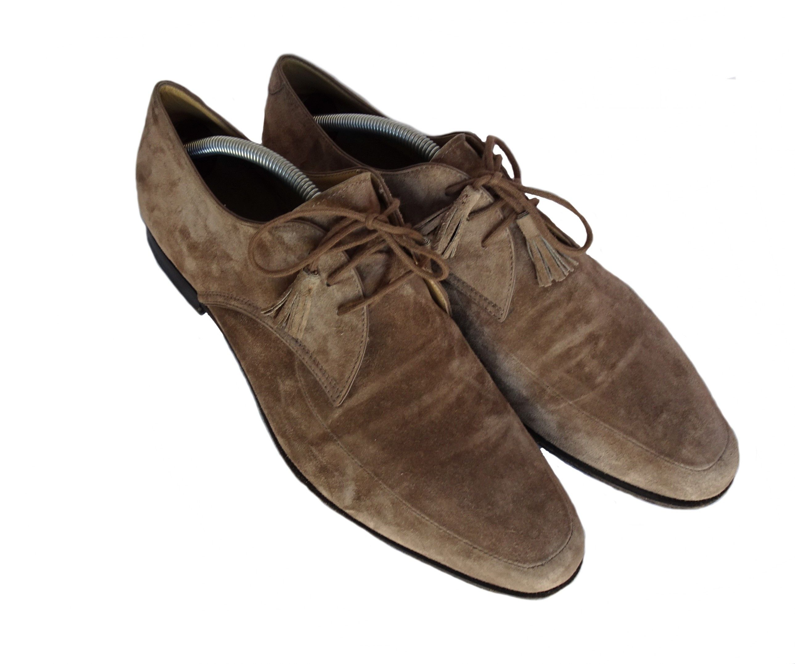 image of Cesare Paciotti Suede Shoes in Tan, Men's (Size 8)