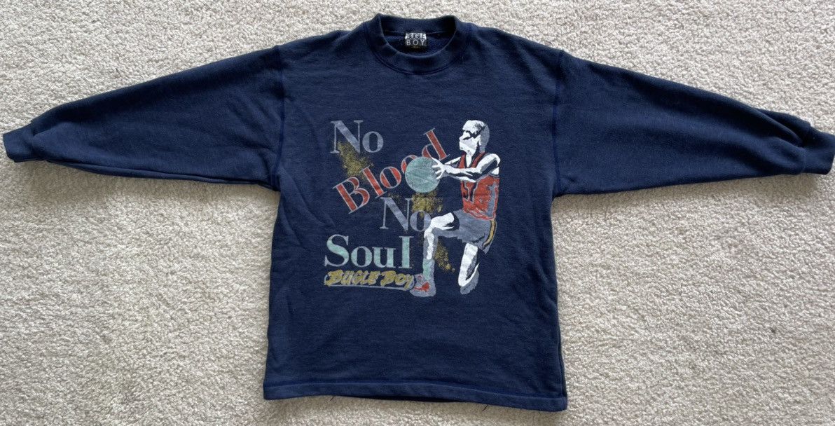 Vintage Bugle Boy Sweatshirt “No Blood No Soul”
