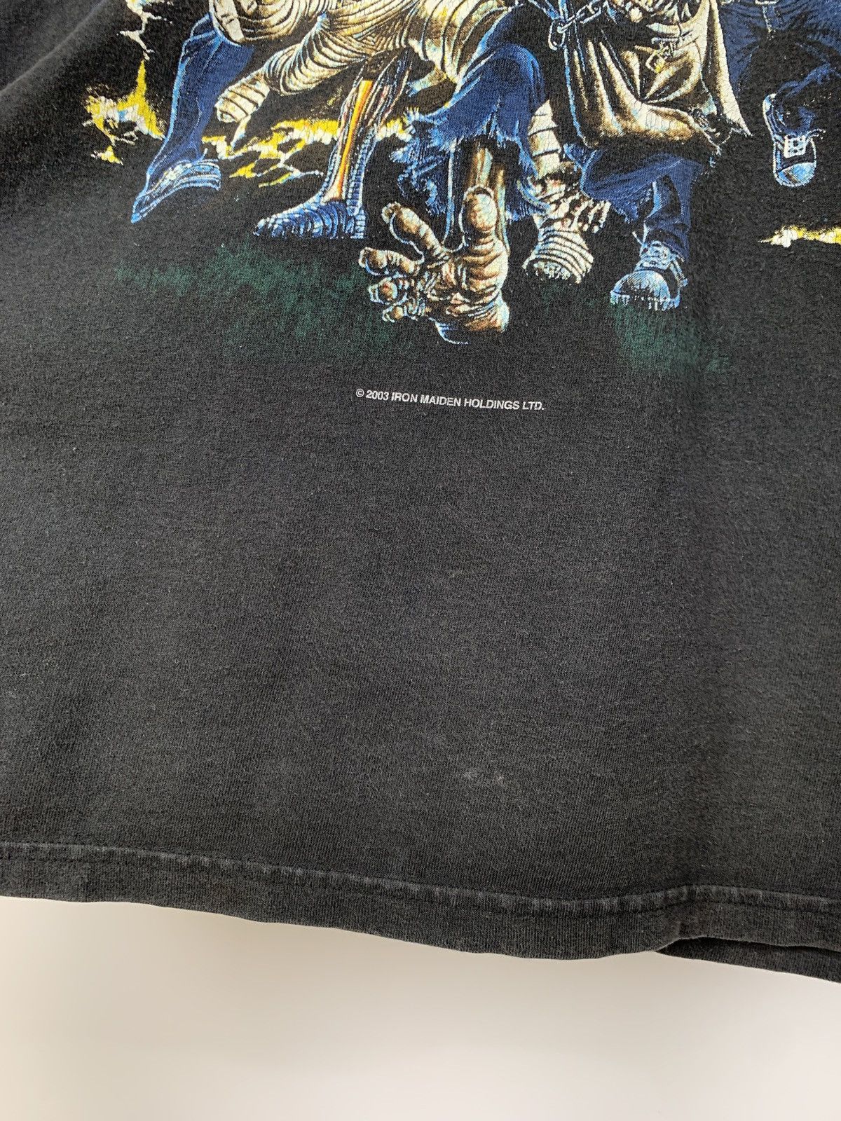 Band Tees 2003 Vintage Iron Maiden Beat Of The Beast Faded Black Tee Size US L / EU 52-54 / 3 - 13 Thumbnail