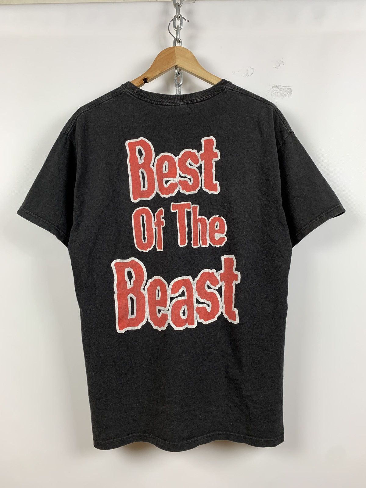Band Tees 2003 Vintage Iron Maiden Beat Of The Beast Faded Black Tee Size US L / EU 52-54 / 3 - 3 Thumbnail