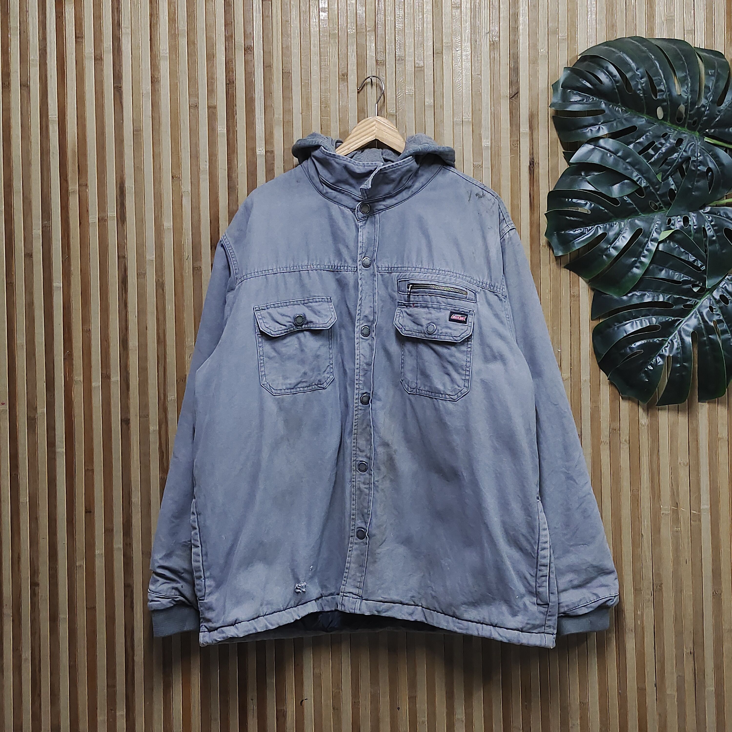 ジャケット・アウター 00s Dickies denim active hoodie jacket Hooded denim jacket in Rinsed | Jackets & Puffers | Dickies BE.