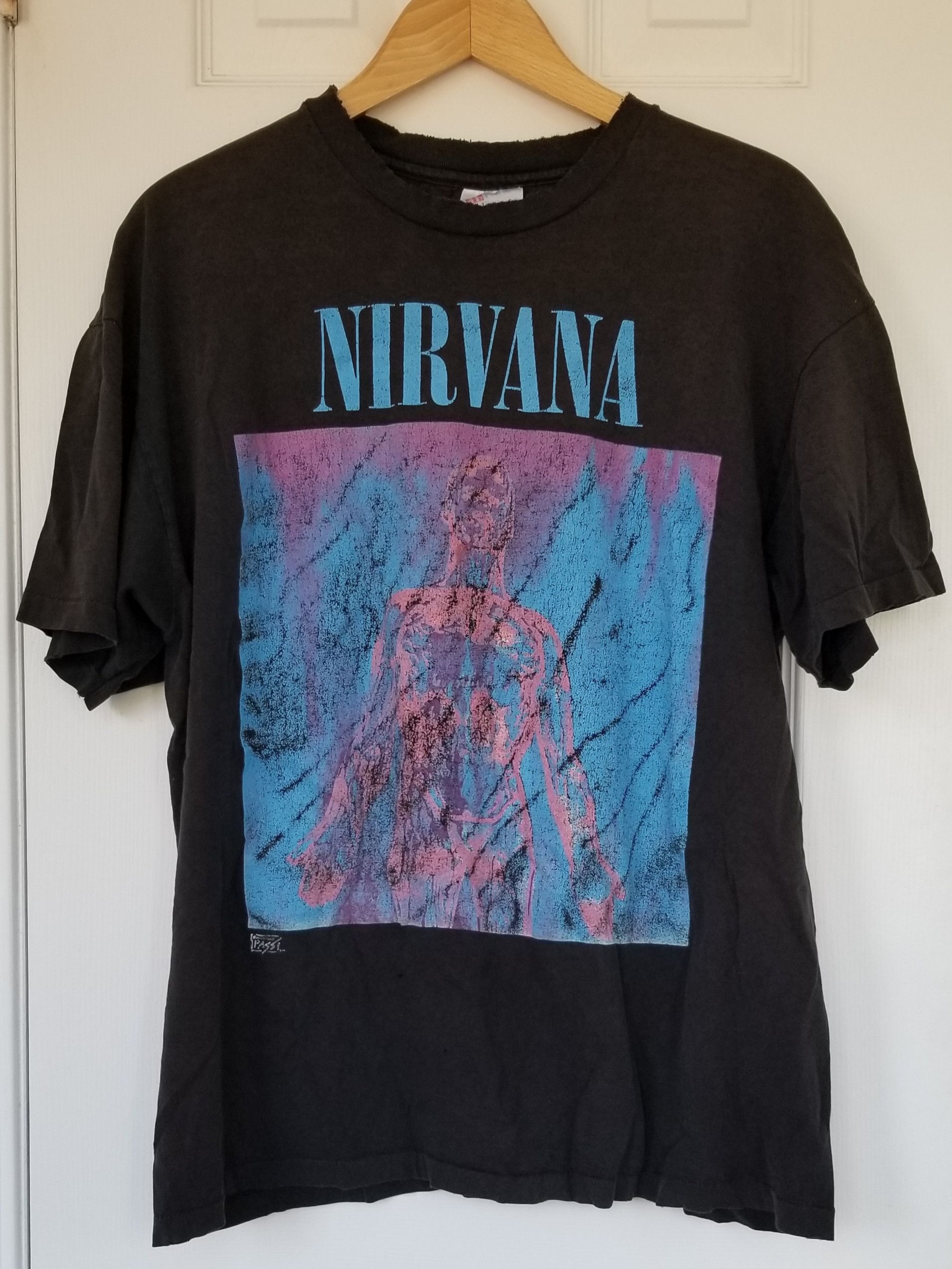 Nirvana Nirvana Sliver Backstage Pass Vintage 90's Band Shirt 