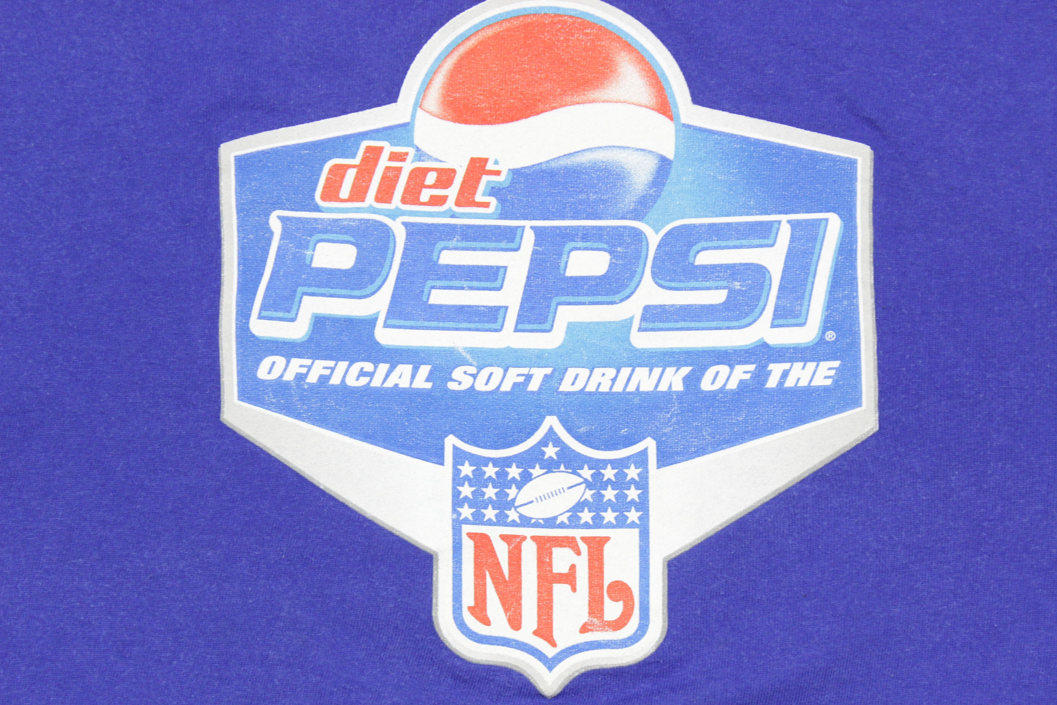 NFL 90S Pepsi NFL Sponsor Big Logo T-Shirt Size US L / EU 52-54 / 3 - 3 Thumbnail