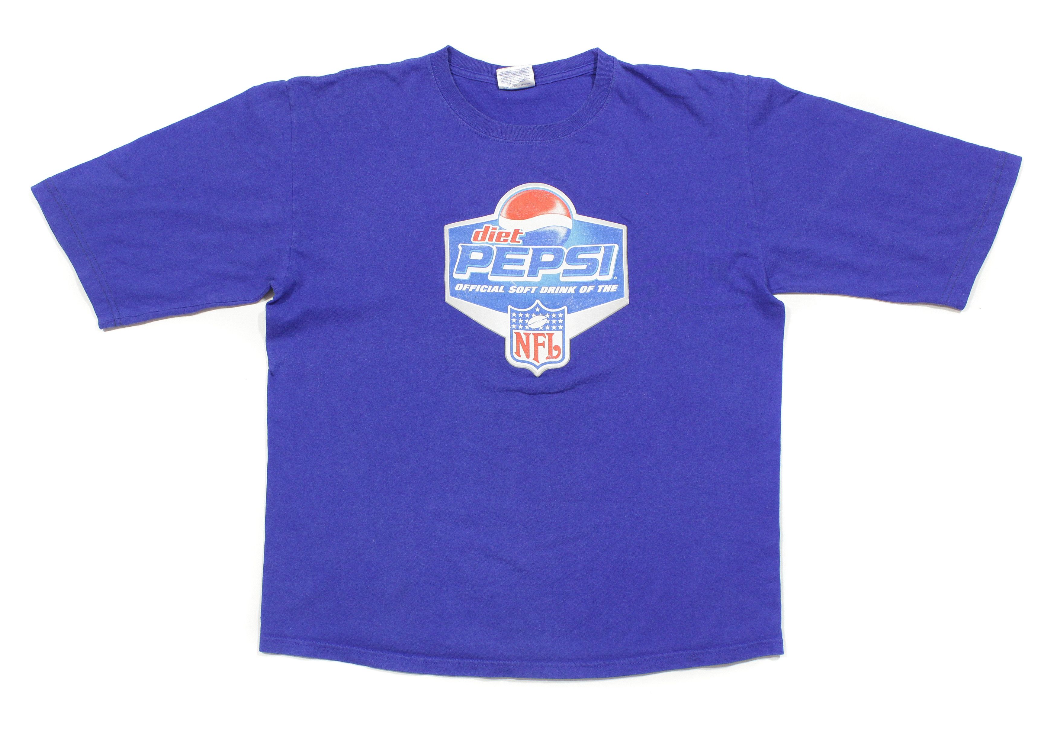 NFL 90S Pepsi NFL Sponsor Big Logo T-Shirt Size US L / EU 52-54 / 3 - 1 Thumbnail