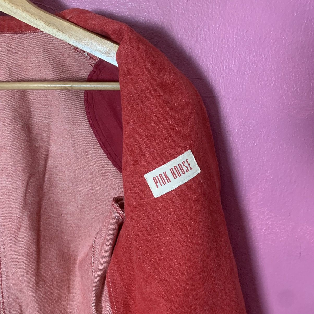 Japanese Brand × Pink House Japanese Vintage Blazer Double Breast Canvas Suits Jacket Size 38R - 7 Thumbnail