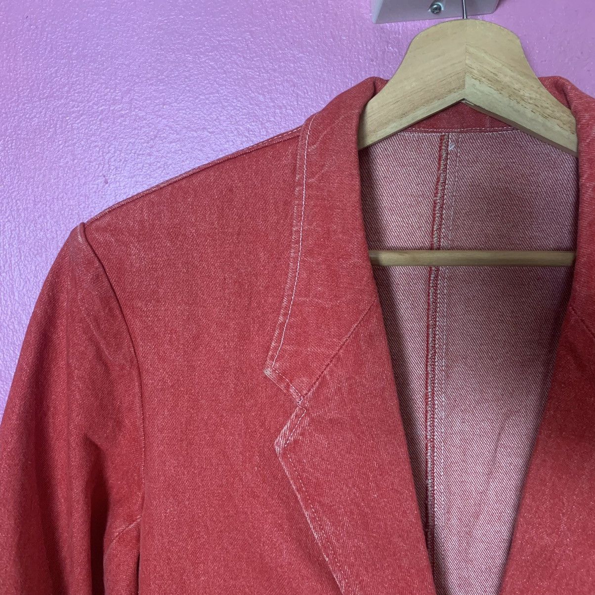 Japanese Brand × Pink House Japanese Vintage Blazer Double Breast Canvas Suits Jacket Size 38R - 5 Thumbnail