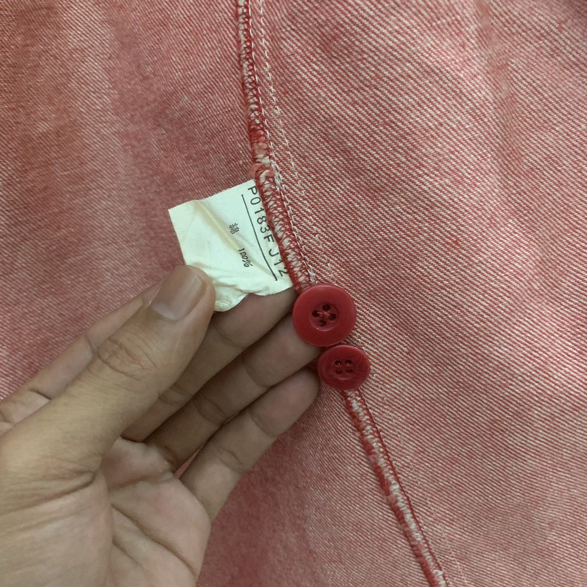Japanese Brand × Pink House Japanese Vintage Blazer Double Breast Canvas Suits Jacket Size 38R - 8 Thumbnail