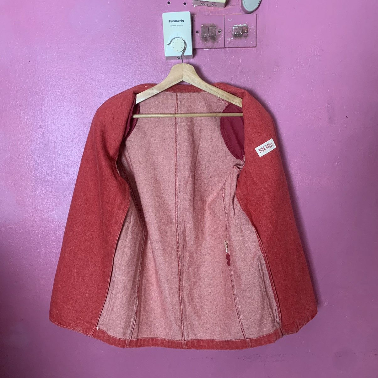 Japanese Brand × Pink House Japanese Vintage Blazer Double Breast Canvas Suits Jacket Size 38R - 6 Thumbnail