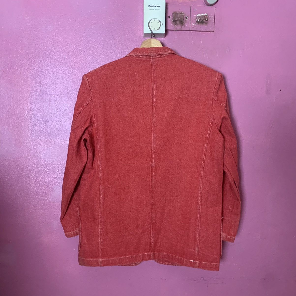 Japanese Brand × Pink House Japanese Vintage Blazer Double Breast Canvas Suits Jacket Size 38R - 4 Thumbnail