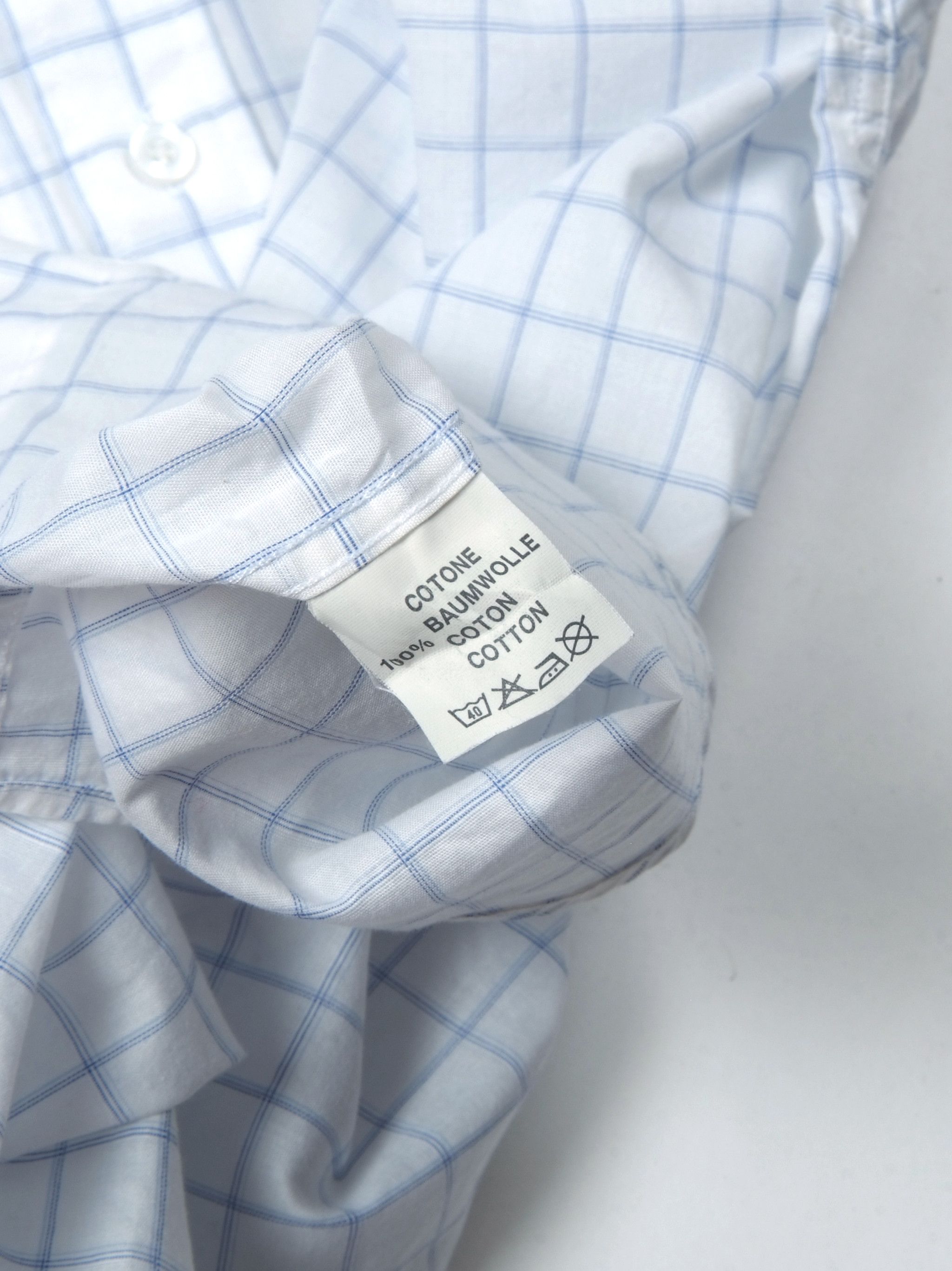 Vintage × Yves Saint Laurent Vintage Yves Saint Laurent Checkered Cufflinks Dress Shirt Size US L / EU 52-54 / 3 - 3 Thumbnail