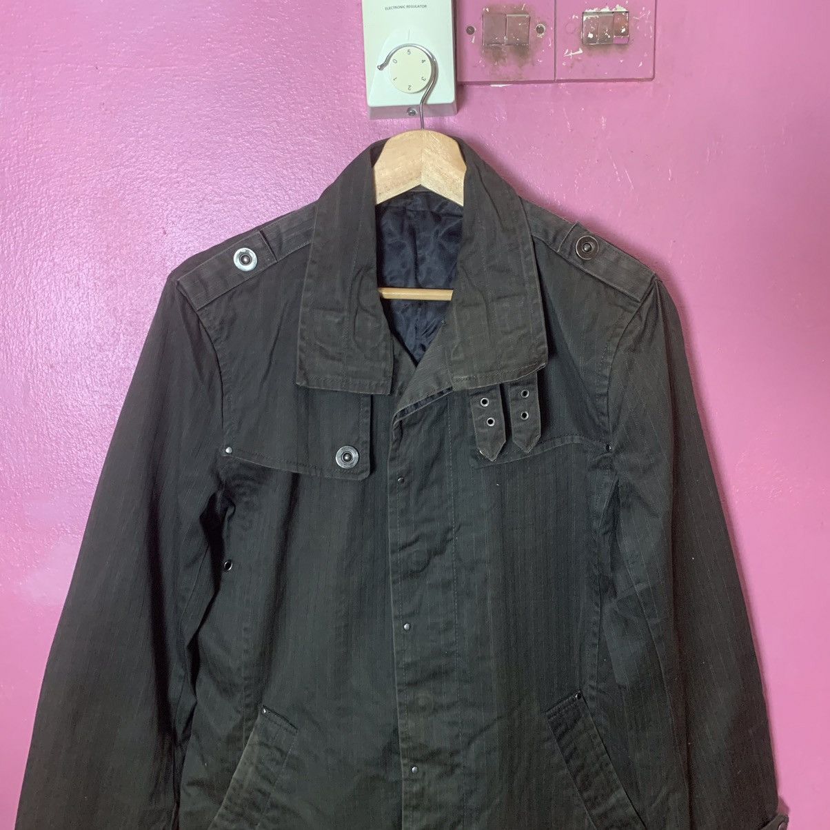 Japanese Brand × Vintage Japanese Vintage Trench Coat Blank Jacket Size US M / EU 48-50 / 2 - 2 Thumbnail