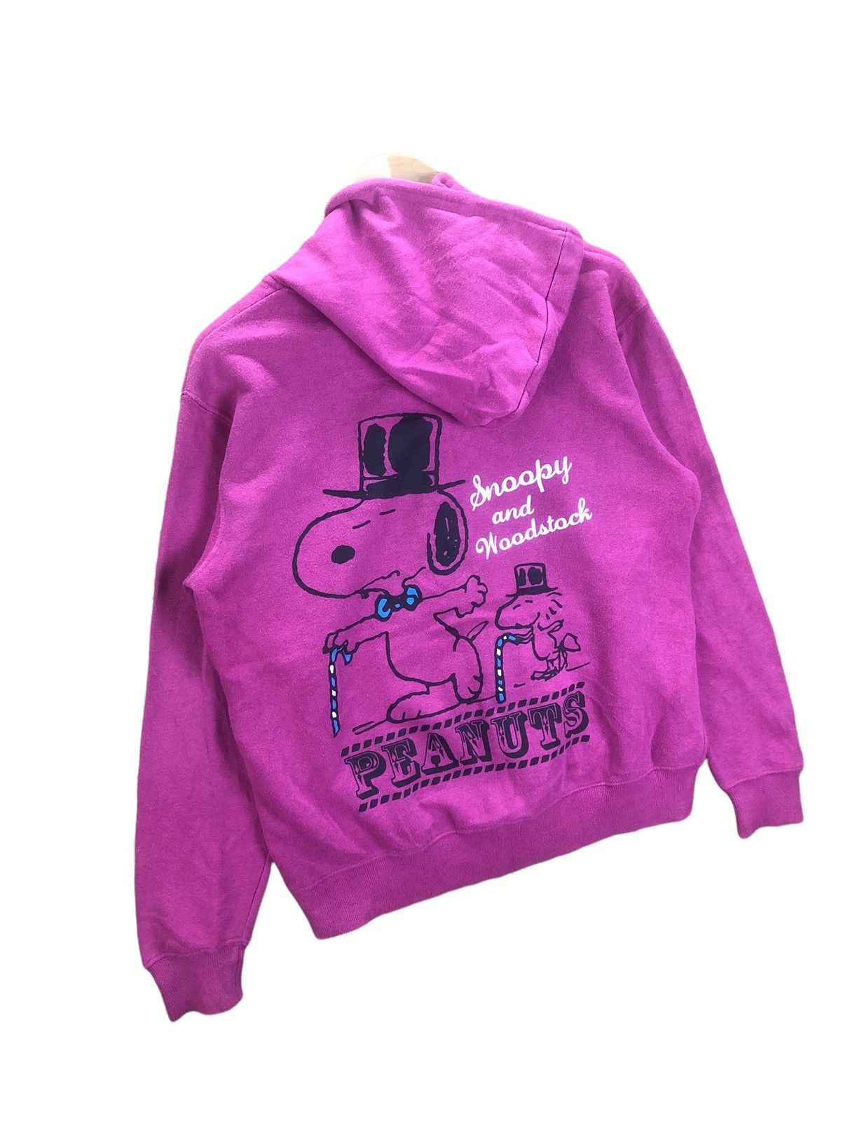 Vintage Peanuts Woodstock Big Print Hoodie Full Zipper