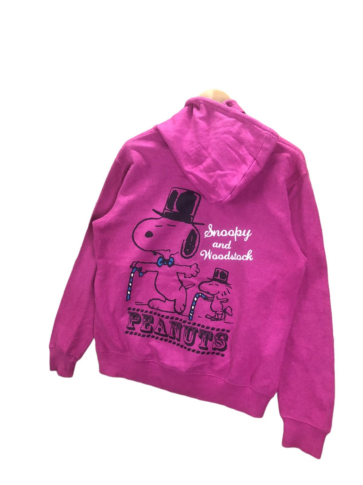 Vintage Peanuts Woodstock Big Print Hoodie Full Zipper