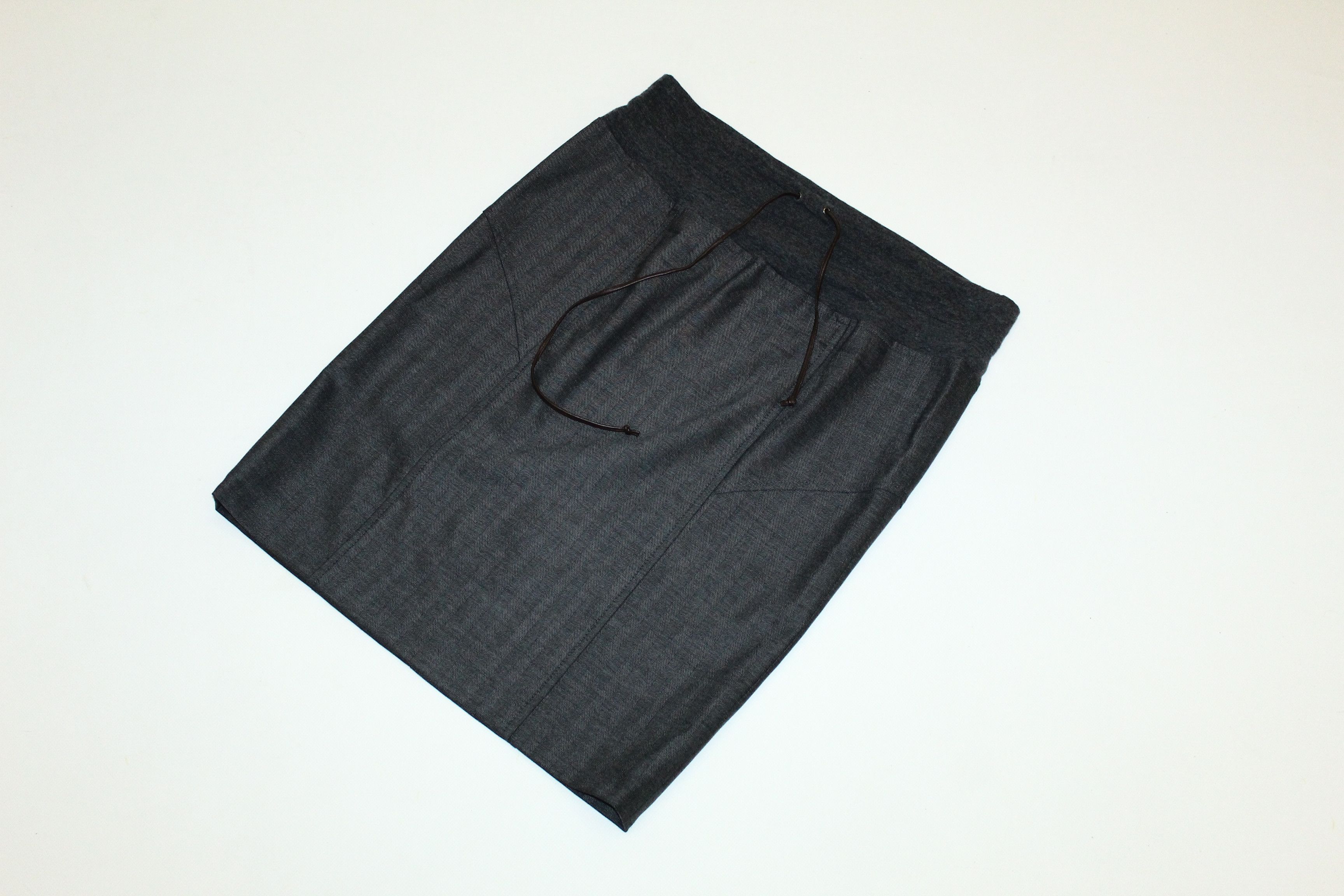 Brunello Cucinelli Gunex by Brunello Cucinelli Herringbone Wool Skirt Size 33" - 2 Thumbnail