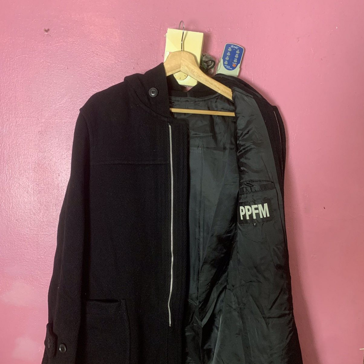 Japanese Brand × PPFM × Vintage Vintage PPFM Zipper Hoodie Wool Long Jacket Size US M / EU 48-50 / 2 - 9 Thumbnail