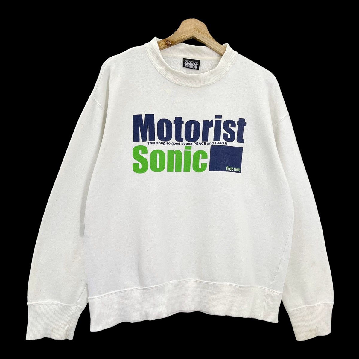 Japanese Brand Motorist Sonic Big Logo Crew Neck Sweatshirt Size M Size US M / EU 48-50 / 2 - 2 Thumbnail